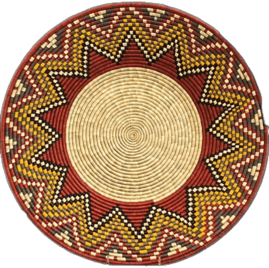 Traditional woven basket decoration