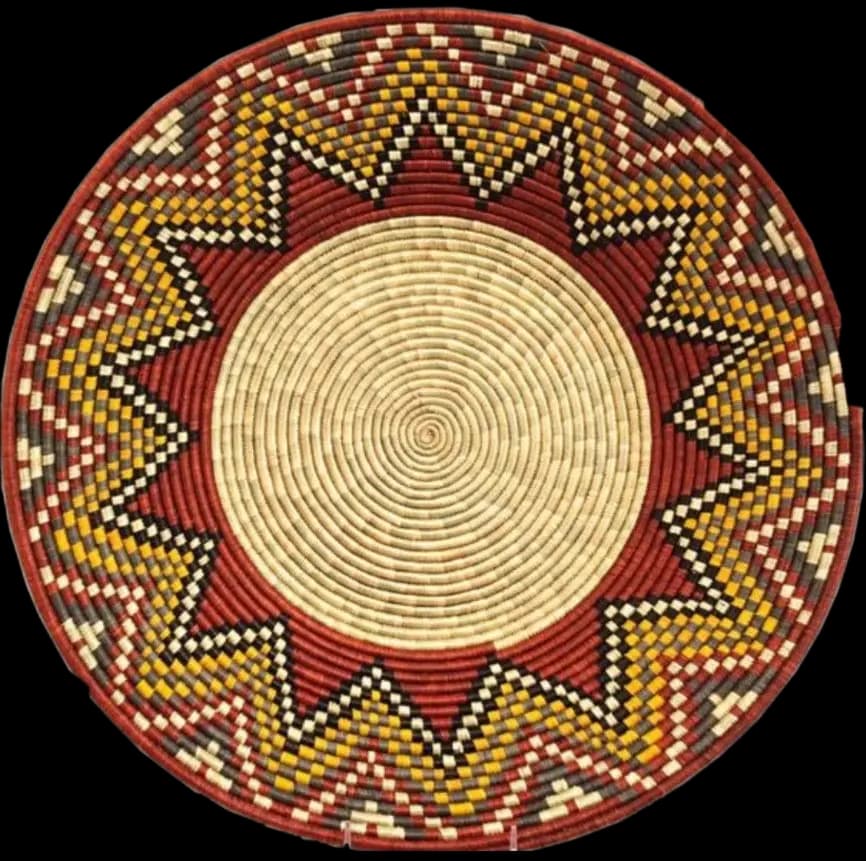 Traditional woven basket decoration